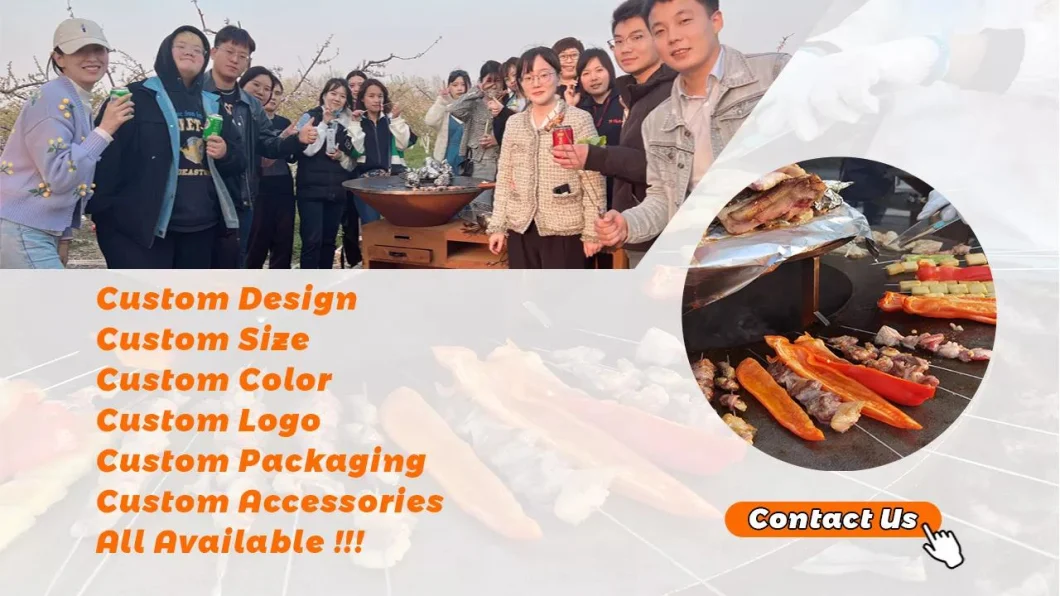 Corten Steel Charcoal BBQ Grill High Quality Garden Barbecue BBQ