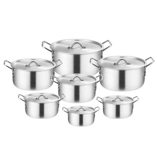Venta caliente 7PCS Juego de ollas de sopa de aluminio Utensilios de cocina